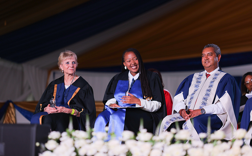 Wits SRC 2024 President Bukisa Boniswa (center) at Welcome Day.